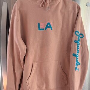 Lt Pink Japangeles Hoodie from Little Tokyo LA  thick great weight cool color